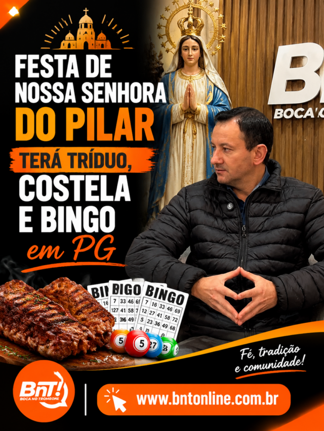 📢 Festa de Nossa Senhora do Pilar terá tríduo, costela e bingo em PG