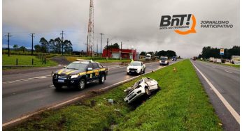 Homem morre após ser ejetado de veículo na BR-376